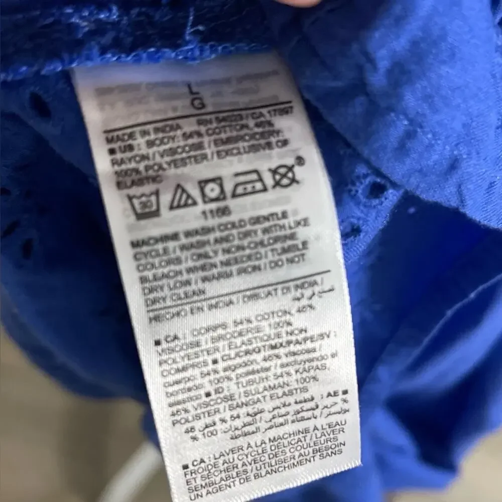 Fit & Flare Eyelet-Embroidered Smock Dress NWT - Picture 8 of 11